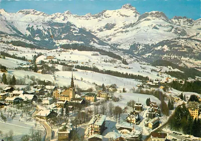 Combloux (Alta Saboia) — vista geral com a cadeia dos Aravis no fundo — Éditions J. Cellard