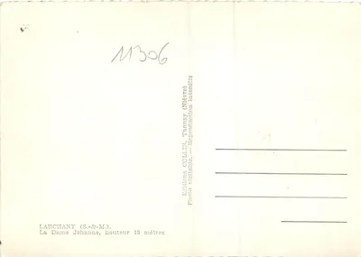 A Dama Jehanne — Rocher de Larchant (Nièvre) — Éditions Collin — Verso