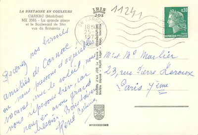 La Bretagne w kolorach — Carnac (Morbihan) — Éditions d'Art Jos — Rewers
