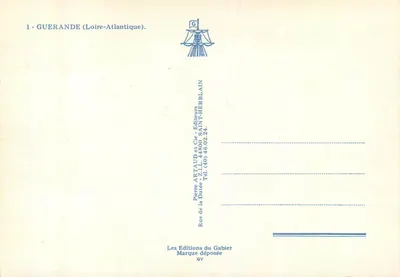 Guérande — Geschichte und Monumente — Editions Pierre Artaud et Cie — Rückseite