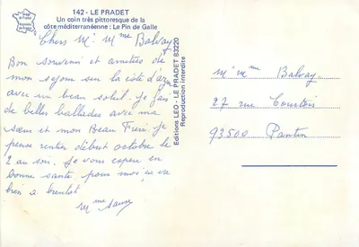 Le Pradet — O Pin de Galle — Edições LEO 83220 — Verso