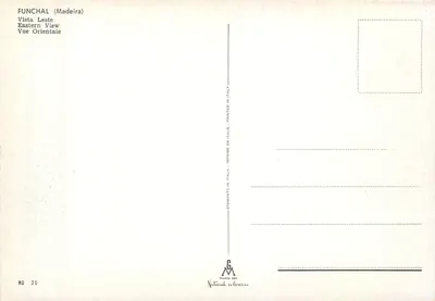 Funchal (Madeira) — Vista oriental — Milano Dep. MD 20 — Verso