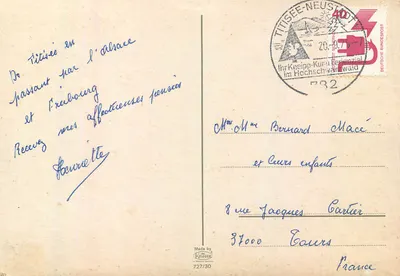 Freiburg — Cidade Universitária — editor Krüger, n° 727/30 — Verso