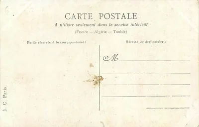 Powrót żołnierza — scena uścisku — J.C. Paris, n°6 — Rewers