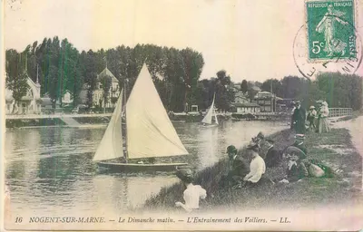 Bilhete postal antigo Nogent sur Marne Le Dimanche Matin L'Entrainement des Voiliers