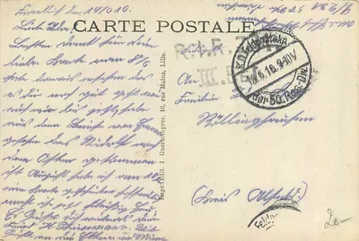 Kościół św. Michała — Lille — Wydawca J. Guermonprez, numer serii nieczytelny — Rewers