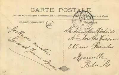Lille - A Fontaine Estrangin — editor desconhecido, número de série não visível — Verso