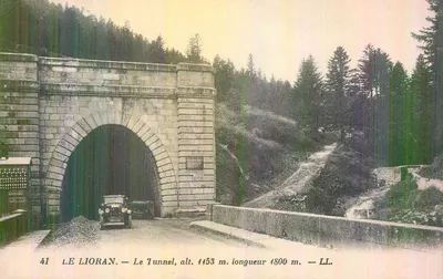 Le Lioran — O Tunel, altitude 1453 m, comprimento 1800 m — LL