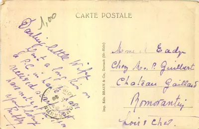 Túnel de Bussang, lado alsaciano — editor Braun & Cie, Dornach — Verso