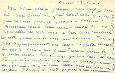 Widok portu w Sainte-Marguerite — widok z cypresów — wydawca nieznany — Rewers