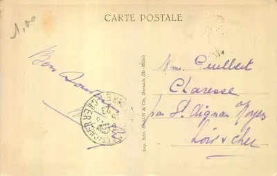 La Schlucht — Een deel van het rotspad — Imp. Edit. BRAUN & Cie, Dornach (H.-Rhin) — Achterkant