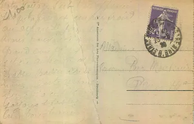 Strasbourg — Katedra — Główne wejście — wydawca: Cie Alsacienne des Arts Photomechaniques, n° 15 — Rewers