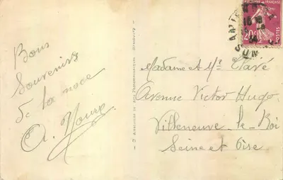 Amiens - Pomnik Julesa Verne — wydawca 'Abscienne & Cie' n°36 — Rewers