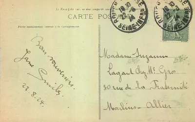 Katedra w ROUEN — Cour d'Albâne — C.V. 184 — Rewers
