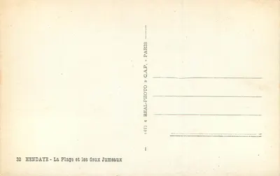 Hendaye — A Praia e os Dois Gêmeos — C.A.P. — série 32 — Verso