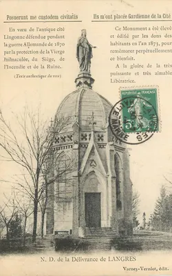 Monumento à Virgem Imaculada — Langres — Varney-Verniot, editor