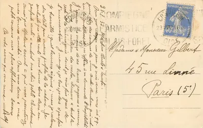 Compiègne — Fronton zamku nad Parkiem — wydawca A.P.A. nr 53 — Rewers