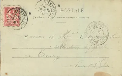 Bagnères-de-Bigorre — Torre dos Jacobinos — Sajous, lib. em Bagnères-de-Bigorre — Verso