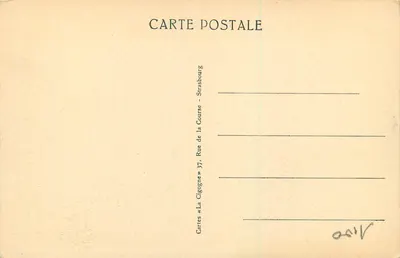 Strasburg — Katedra — Karty « La Cigogne » — Rewers