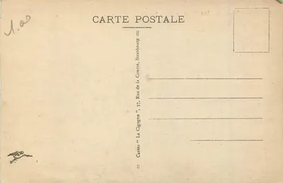 Strasbourg - Porty na Rzecze, ku Kehl — wydawca kart 'La Cigogne', nr 650 — Rewers
