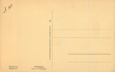 Cour du Corbeau — Strasbourg — Kunstverlag E. Haittmann, Strasbourg — Rewers