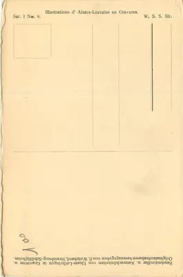Dagsburg — view of the castle on the hill — Illustrations of Alsace-Lorraine in Engravings, series I n°8 — Back