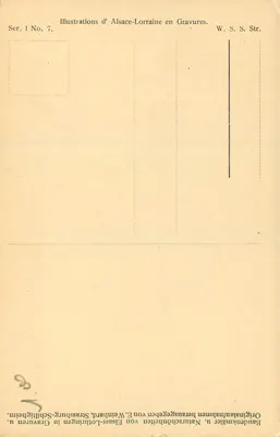 Dagsburg — kościoł na skałach — Ilustracje Alsacji-Lotaryngii w rzeźbach, W. S. S. Str. — Rewers