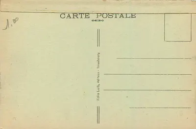 Estrasburgo — Vista tirada da Praça da República — Félix Luib, editor Estrasburgo — Verso