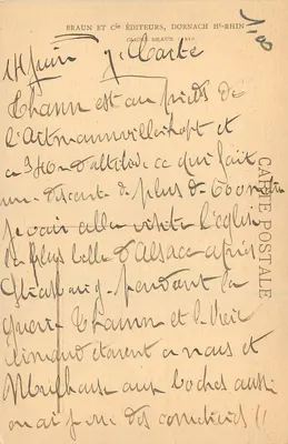 Thann — Esculturas das bancadas do coro da catedral do século XVI — Braun & Cie, Dornach Hl-Rhin — Verso