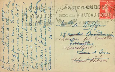 Lourdes – Bazylika i łańcuch Pireneusów — Pireneusy, 92 — Rewers