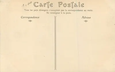 Chartres — Facha de la Catedral — Tarjeta postal antigua n°8 — Reverso