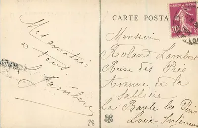 Chartres — Katedra, widok ogólny — wydawca nieznany, n° 10 — Rewers