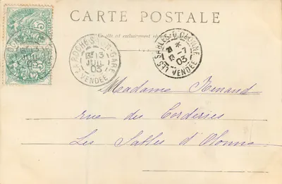Castelo de la Bretesche — Roches-sur-Loire, Vendée — editor não identificado, número de série não visível — Verso