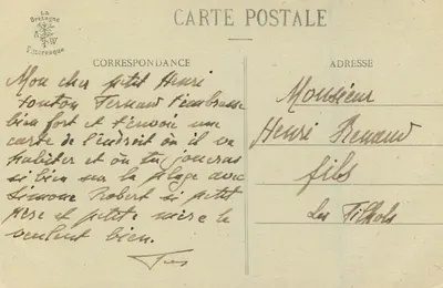 Saint-Brieuc — Algemene uitzicht van Sous-la-Tour — Invoer van het Haven van Légué — Collectie A. Waron — Achterkant