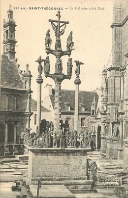 Saint-Thégonnec — O Calvário (lado Leste) — Coleção Willard, n° 750 bis