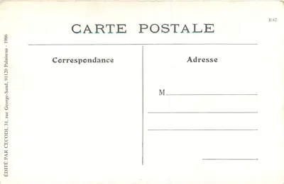 Paris Vécu — Koniec wystawy — Wydawca Paris Vécu, seria B87 — Rewers