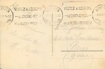 Lourdes - Recuerdo del peregrinaje a Notre-Dame de Lourdes — Edición 183 — Reverso