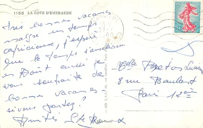 Côte d'Émeraude — miejsca wybrzeżne bretońskie — R.A.D.I. Photo, n°1156 — Rewers