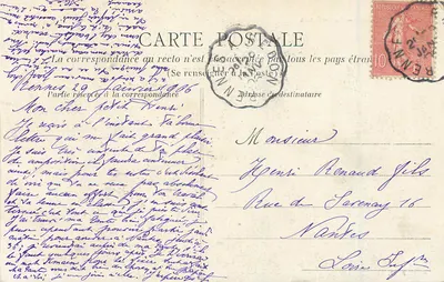 Rennes — A Prefeitura — A.G. — Verso