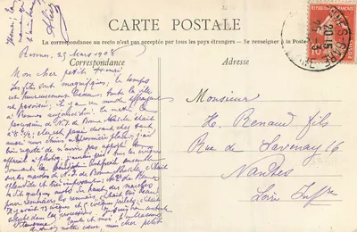 Notre-Dame-de-Rennes-Nouvelle — Ołtarz Matki Bożej — Wydawca W. Rachelette, Rennes — Rewers