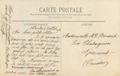 Lourdes — Autentyczny portret Bernadette Soubirous — wydawca Lourdes, nr 234 — Rewers
