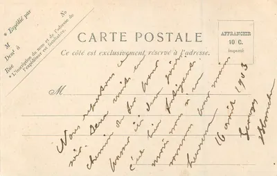 Lourdes. Vista tirada do Calvário — V.P. Paris N. 17 — Verso
