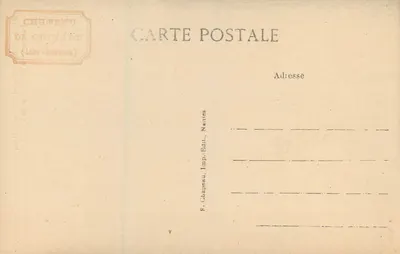 Clisson (Loire-Inf.) — Widok na zamek. Ruiny kaplicy i wieży — Rewers