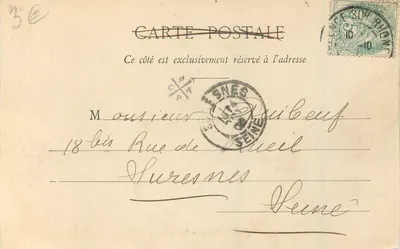 Le Rhône à Valence — Collection P.P., Valence — n° 3 — Rewers