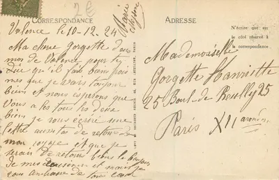 Valence - Park Jouvet — widok jeziora z odbiciami — wydawca LL, nr 102 — Rewers