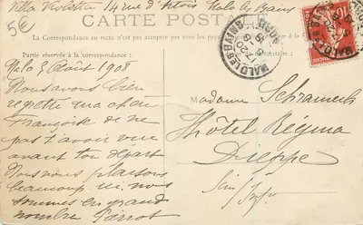 MALO-LES-BAINS — A Digue — Edição P. L., Lille — Verso