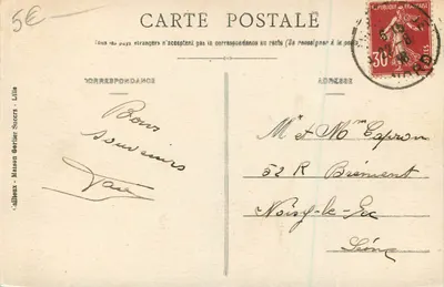 Malo-les-Bains — A Digue promenade — É.C. — Verso