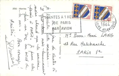 Nantes - Schloss der Herzöge von Bretagne (15. Jahrhundert) — Komposite Ansicht — F. Chapeau, Verlag, Nr. 506 — Rückseite
