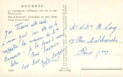 Bourges — Katedra św. Etienne widziana z ulicy Porte Jaune — Estel — Rewers
