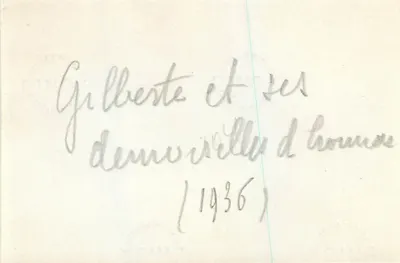 Gilberte i jej damy honorowe — (1936) — Rewers